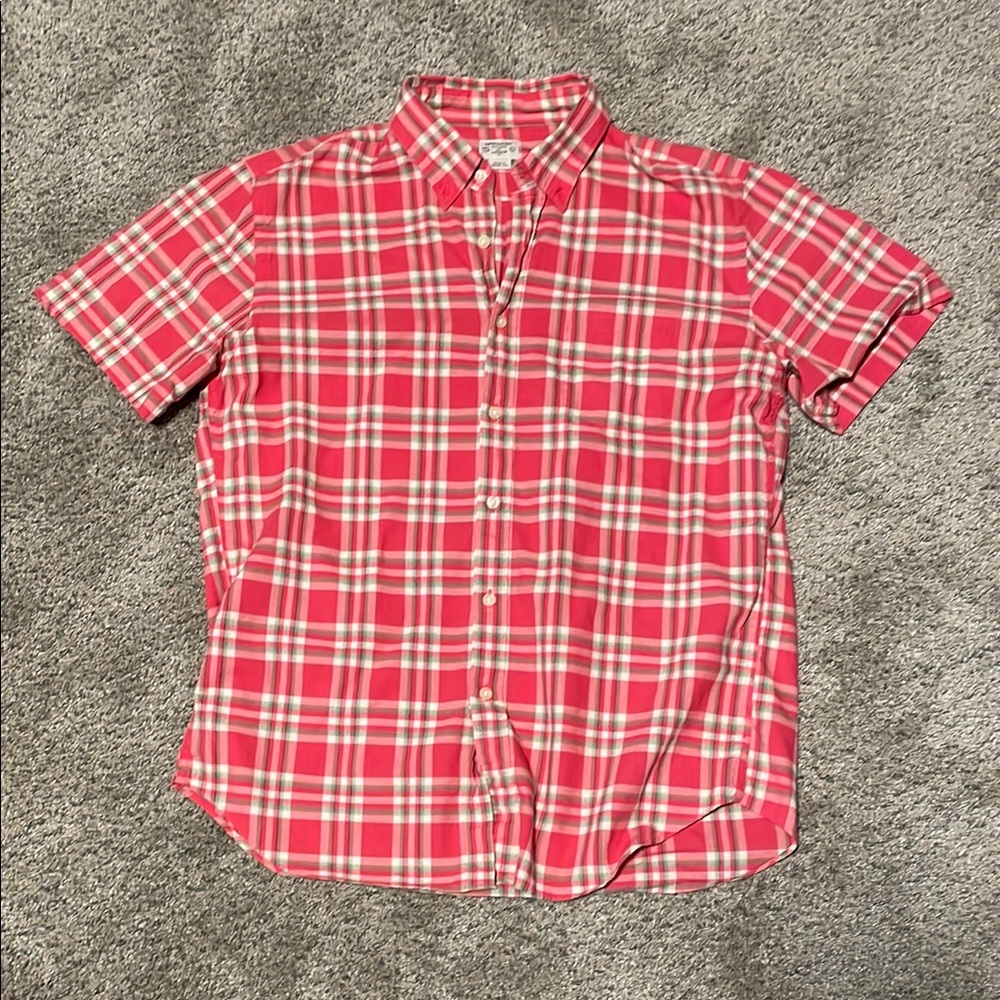 Men's J. Crew Red Plaid Shirt